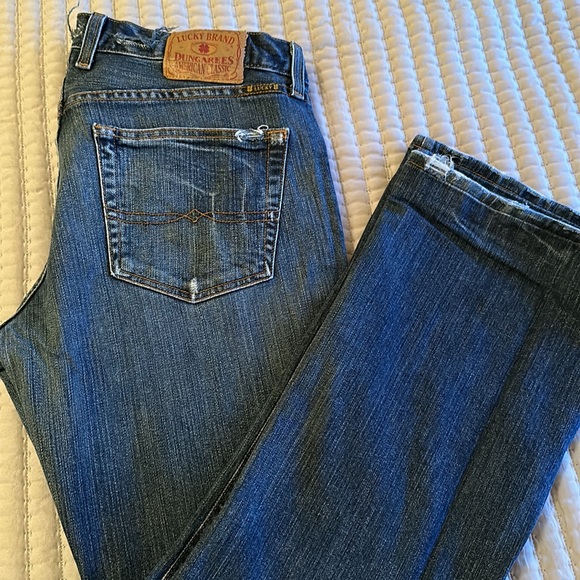 Lucky Brand men’s jeans, button fly, slim bootleg, size: waist 33, hemed to 30. - Picture 3 of 8